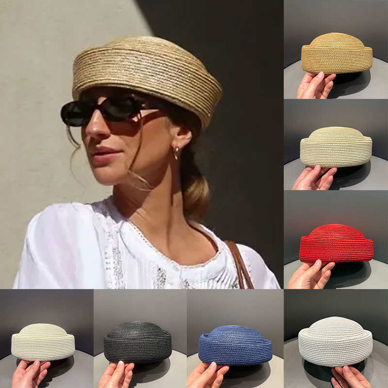 Paper Straw Color - Nouveau Chapeau d'été en paille fait