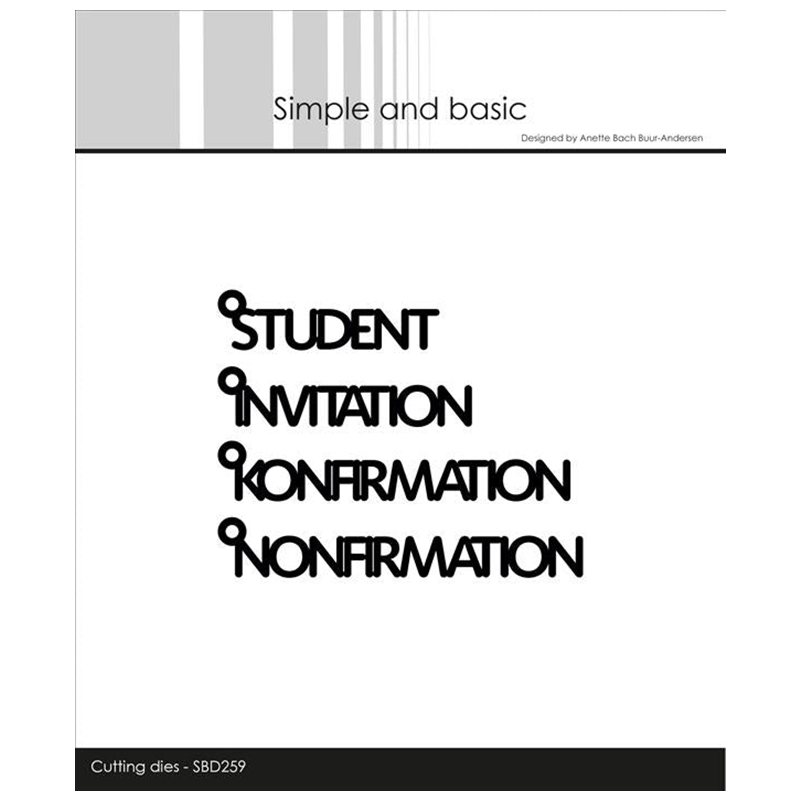 Papercraft Supply Invitation - GROMetal-InPorter d'étudiant, matrices de découpe pour