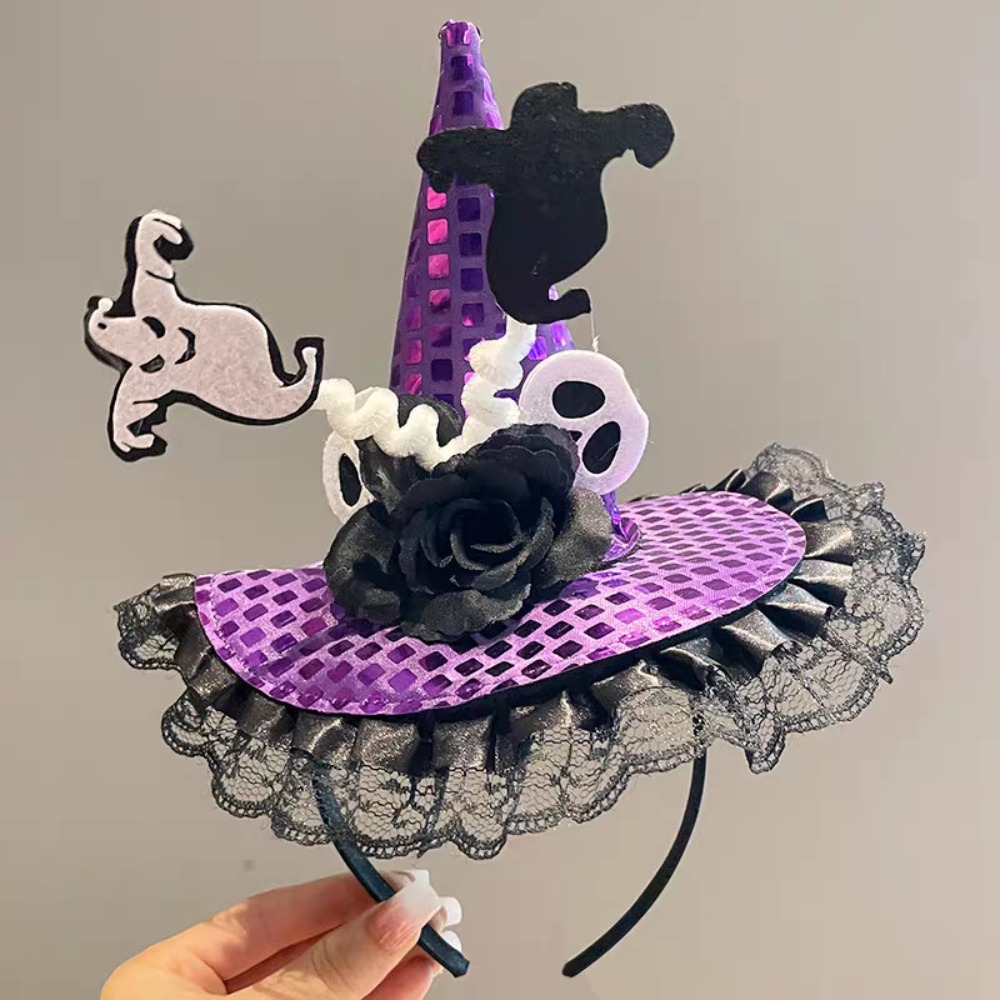 Party Hat Cone - Serre-tête Chapeau de Sorcière d'Halloween Araignée,