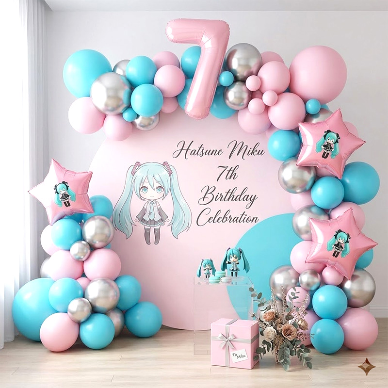 Balloon Arch Kit - Kit d'arche de ballons Hatsune Miku,