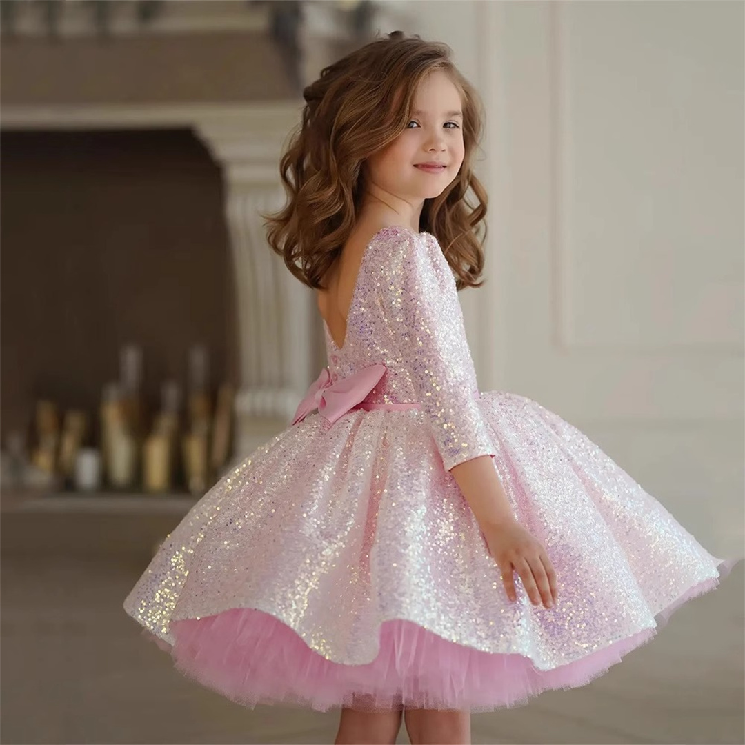 Robe de fille rose à paillette - Birthday Sash Glitter avis et prix