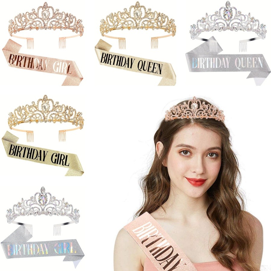 Lot de 2 couronnes et écharpes - Birthday Sash Glitter avis et prix