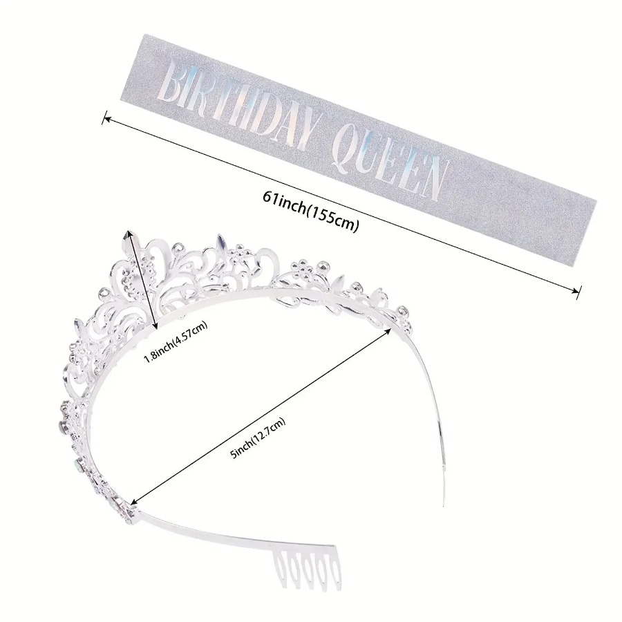 Lot de 2 couronnes et écharpes - Birthday Sash Glitter avis et prix