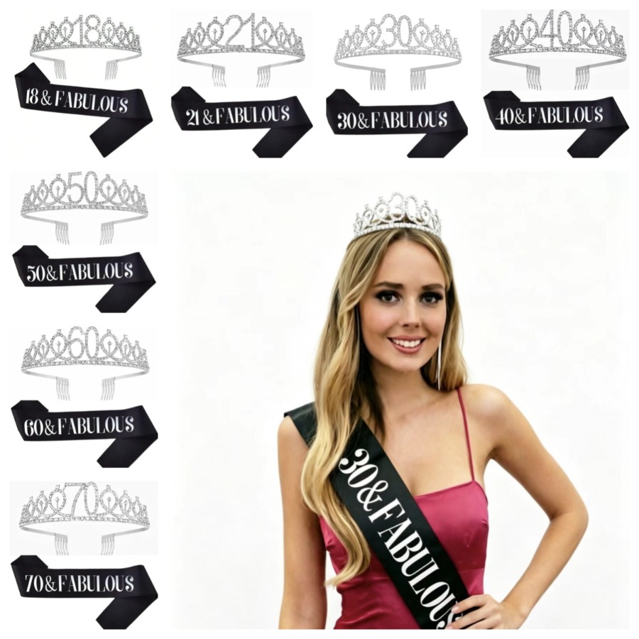 Couronne de Tiara Scintillante - Birthday Sash Glitter avis et prix