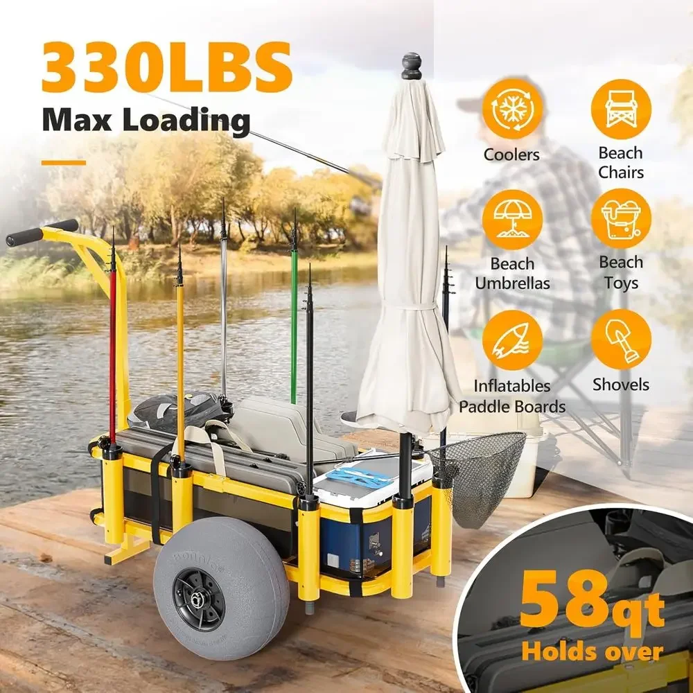 Chariot de plage avec 13 roues - Balloon Pump Hand avis et prix