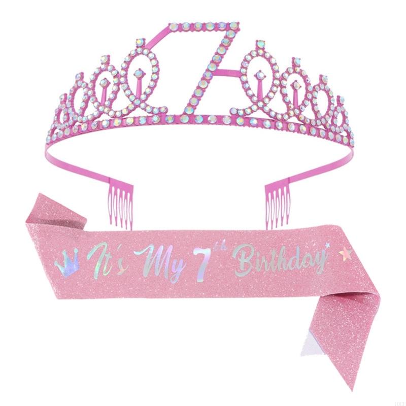 Ensemble diadèmes ceintures d' - Birthday Sash Glitter avis et prix
