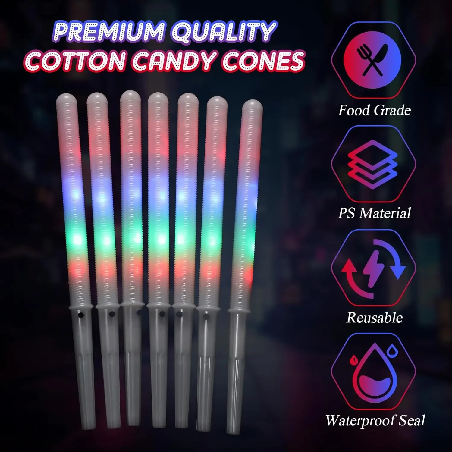 10/30 bâtons lumineux LED pour - Cotton Candy Cone avis et prix