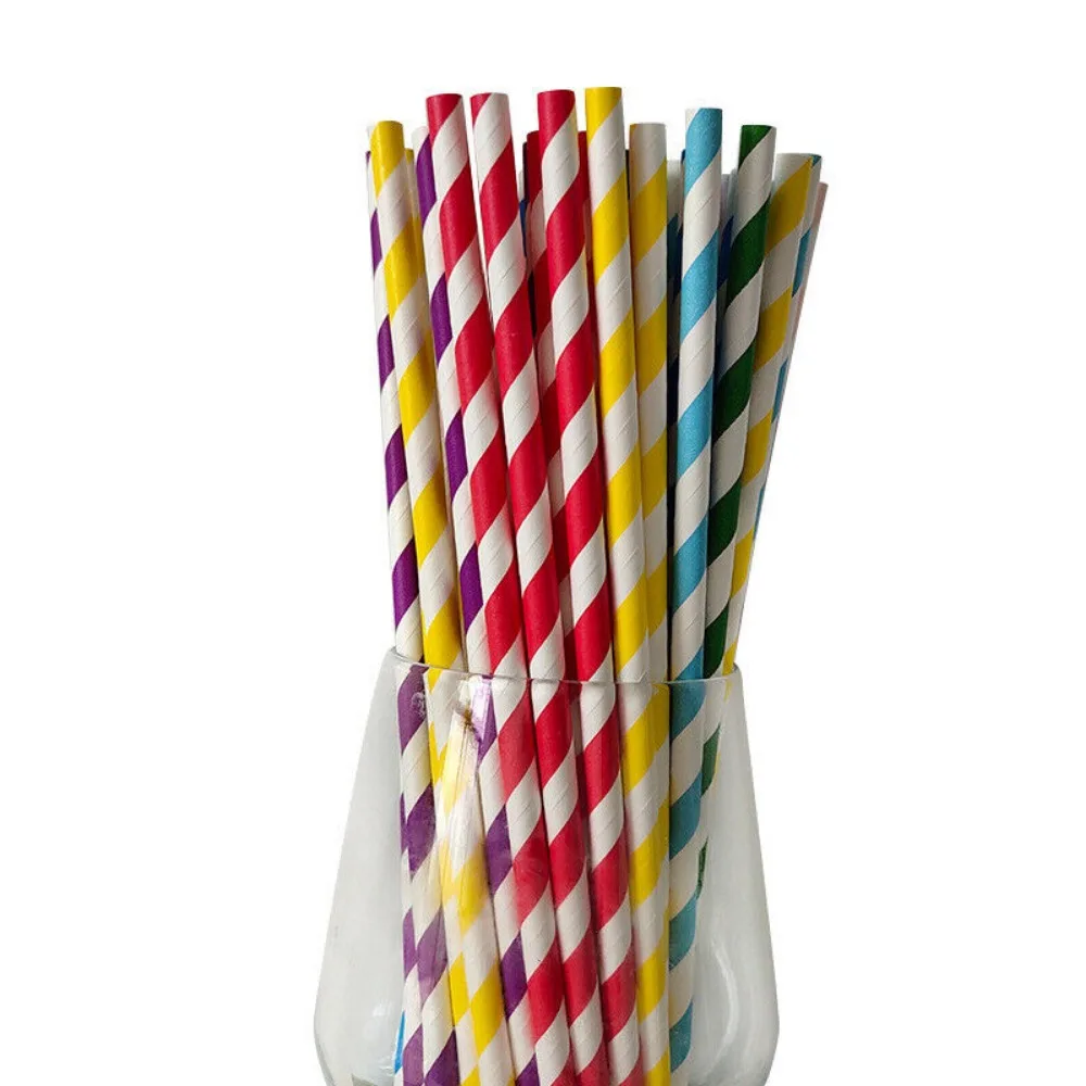 100 pailles en papier emballée - Paper Straw Color avis et prix