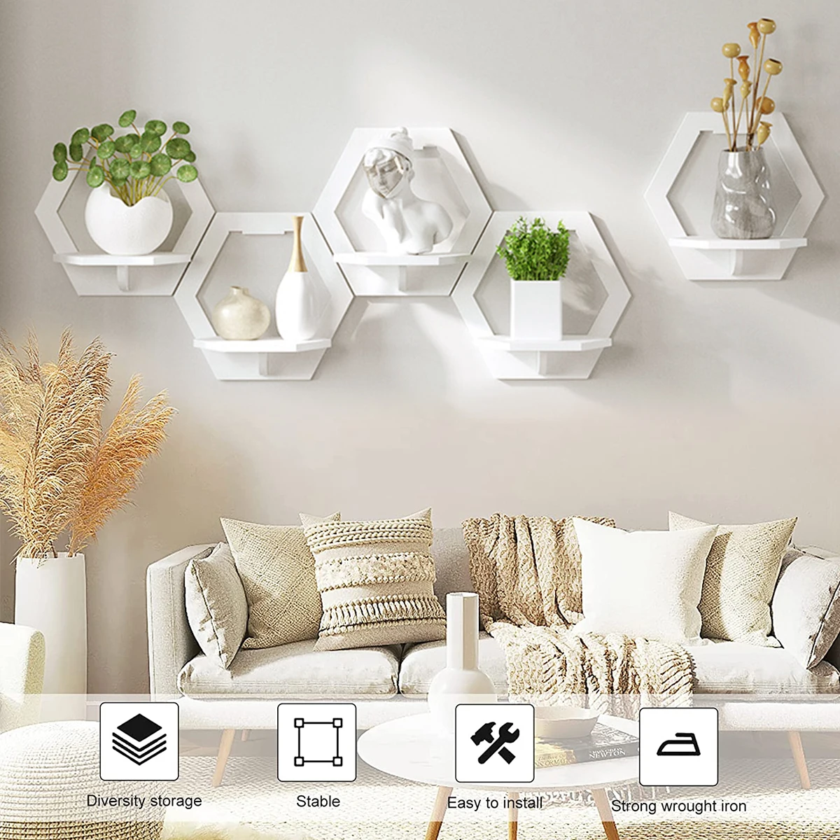 Étagère murale hexagonale sans - Flower Wall Panel avis et prix