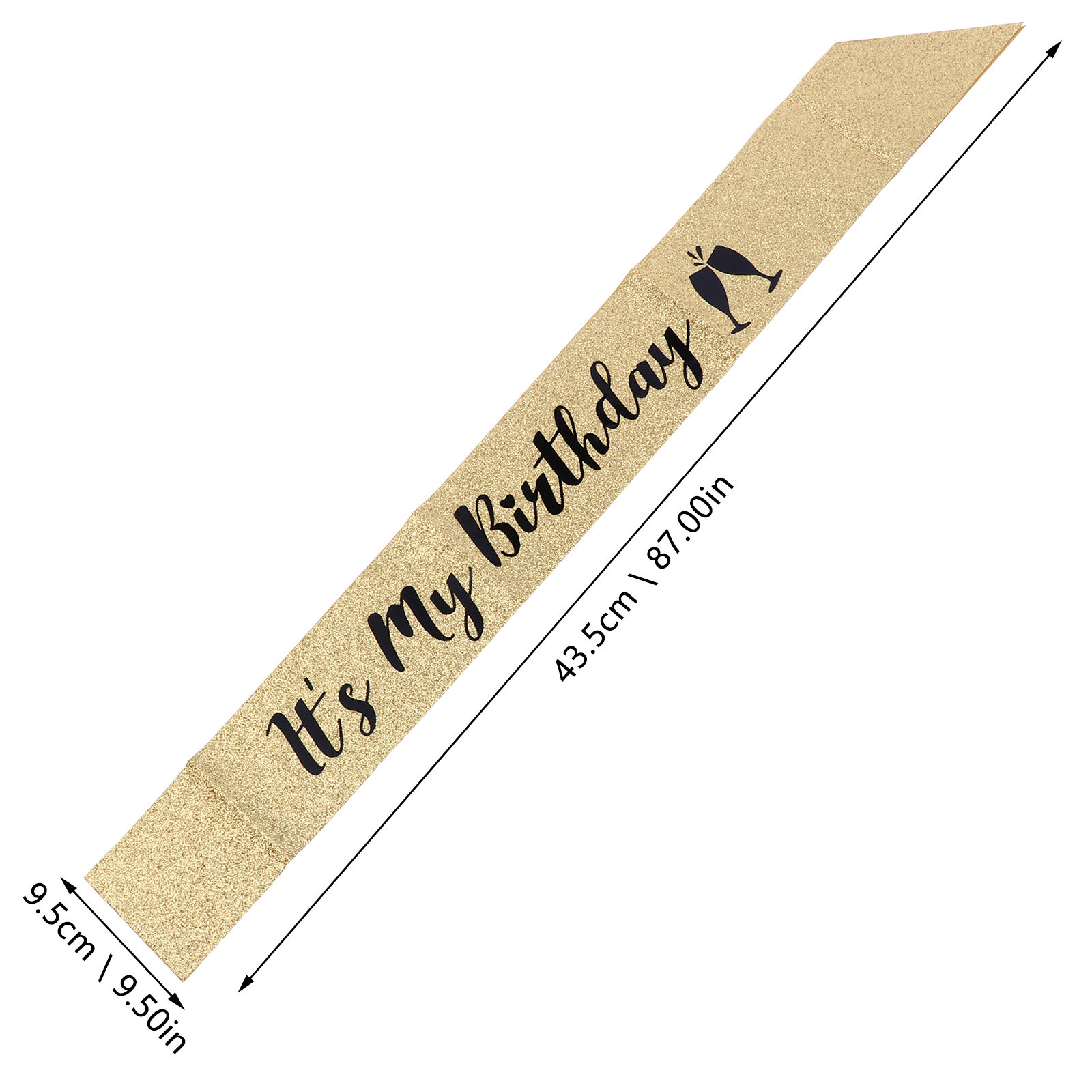 1 pièce Écharpe d'anniversaire - Birthday Sash Glitter avis et prix