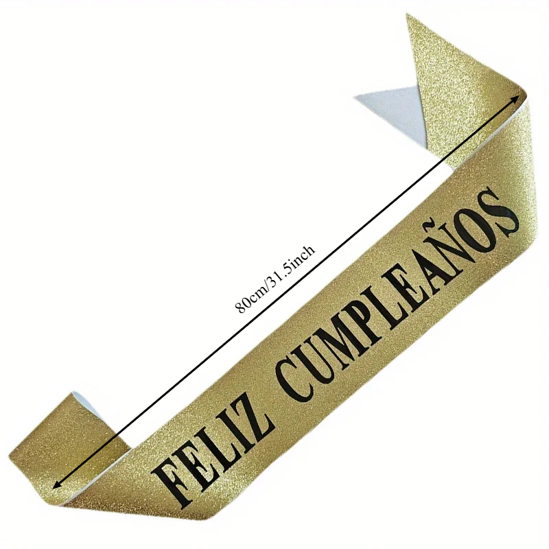 Écharpe dorée à paillettes « F - Birthday Sash Glitter avis et prix