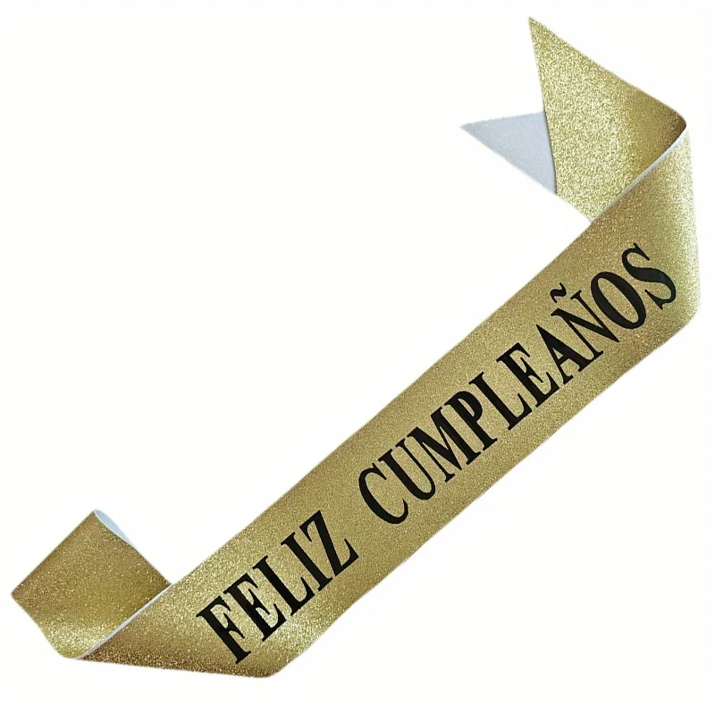 Écharpe dorée à paillettes « F - Birthday Sash Glitter avis et prix