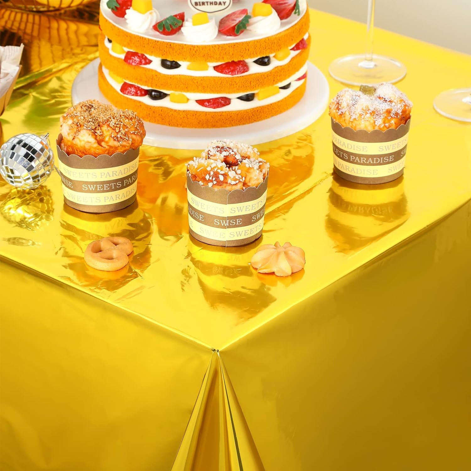 Nappe jetable en or Rose et ar - Table Cloth Disposable avis et prix