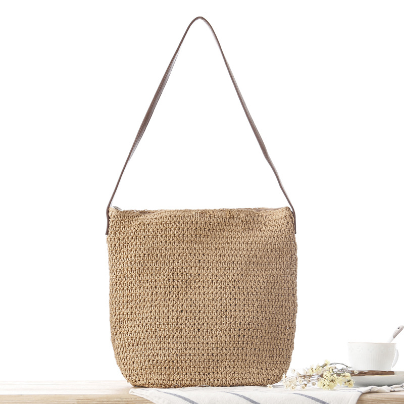 Sac d'été décontracté en paill - Paper Straw Color avis et prix