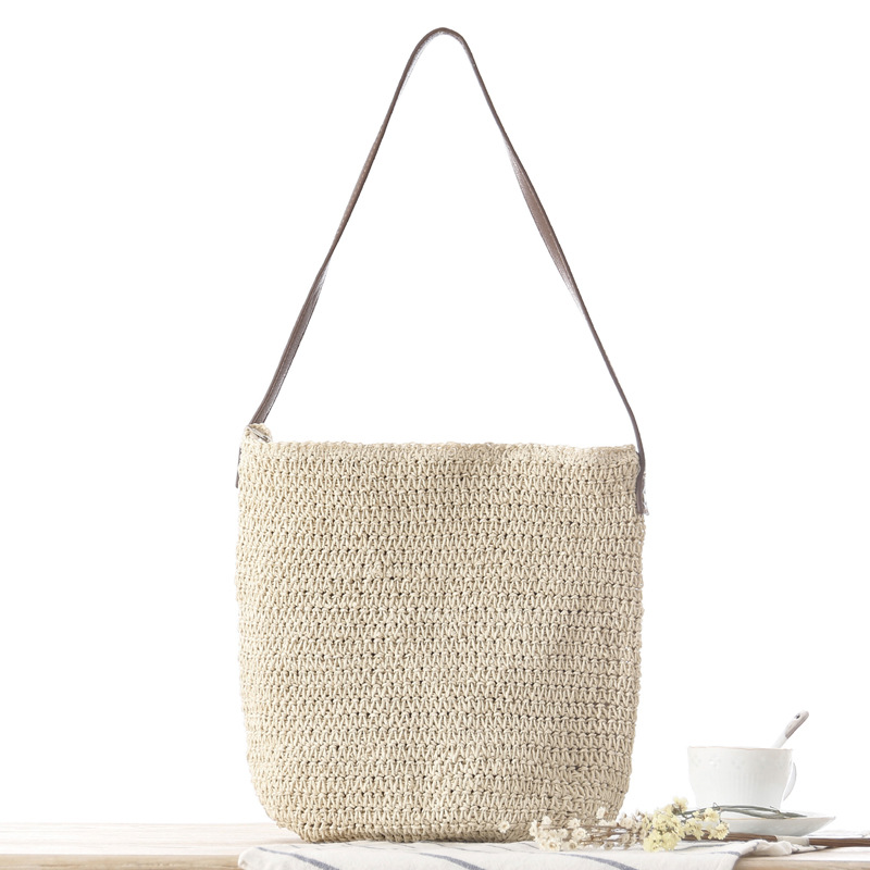 Sac d'été décontracté en paill - Paper Straw Color avis et prix