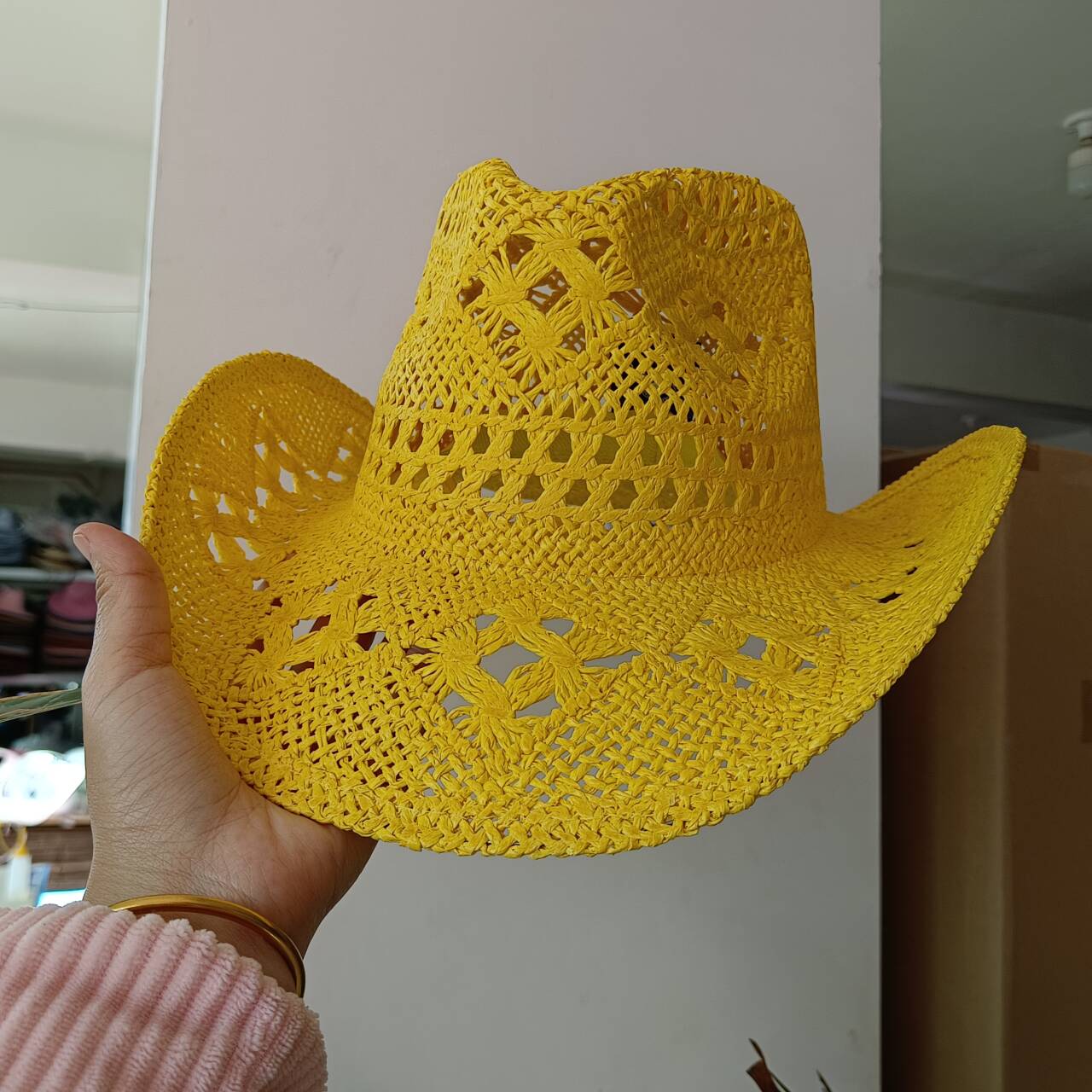 Chapeau de paille de Cowboy no - Paper Straw Color avis et prix