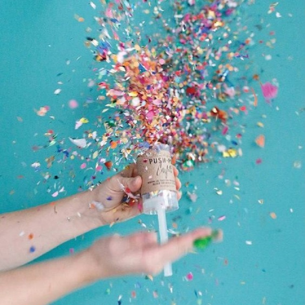 Confettis ronds Push Up, Poppe - Confetti Cannon Tube avis et prix