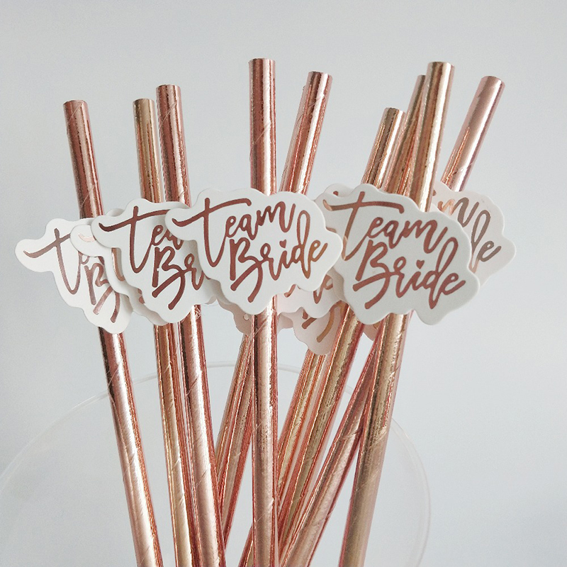 Pailles en papier rose doré po - Paper Straw Color avis et prix