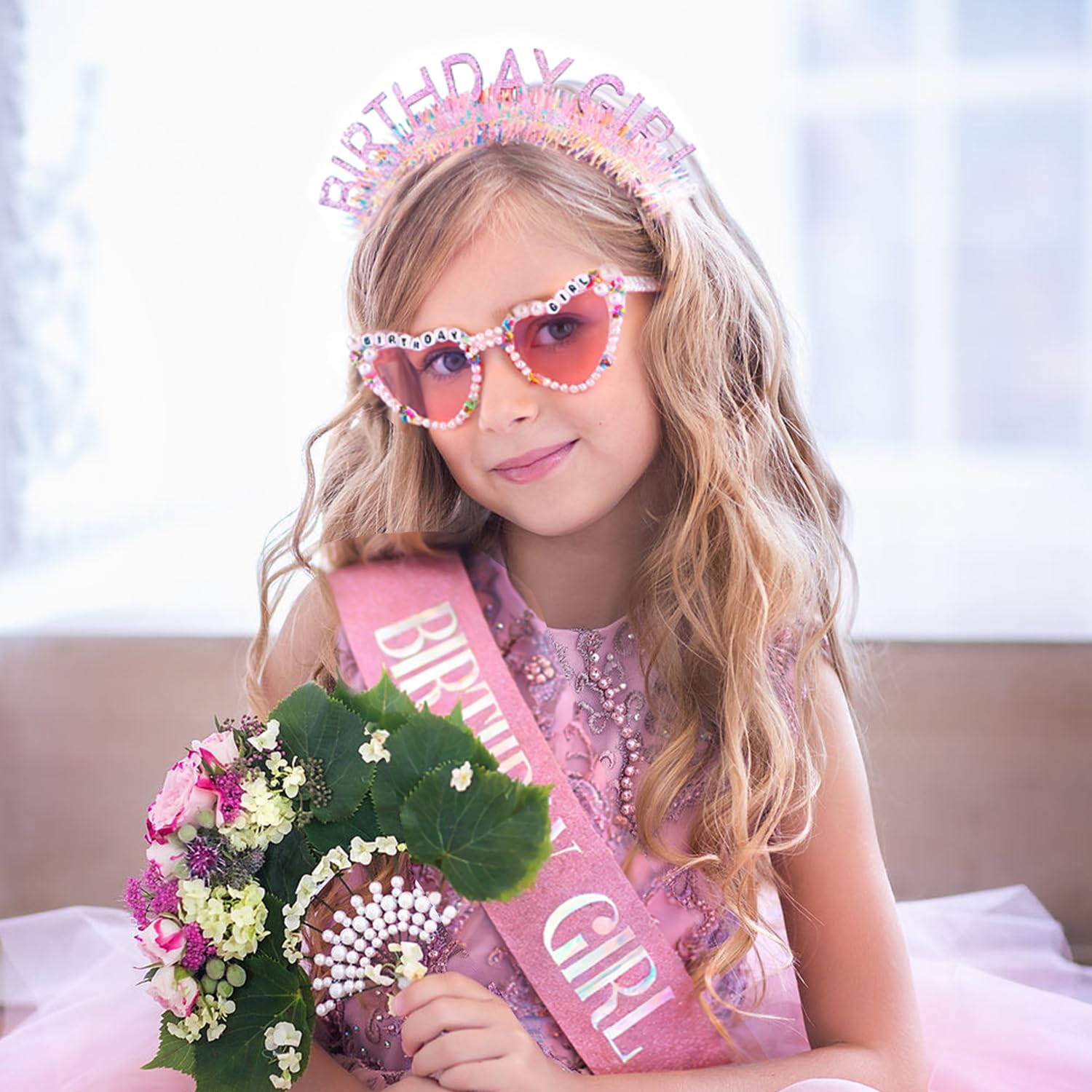 Ensemble Bandeau, Écharpe et L - Birthday Sash Glitter avis et prix